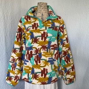 Patagonia NEW Snap T Lightweight Fleece Trees Fresh Teal Pullover